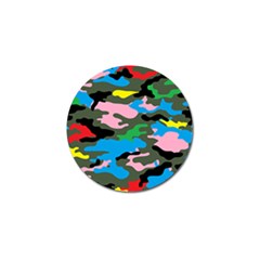 Rainbow Camouflage Golf Ball Marker by boho