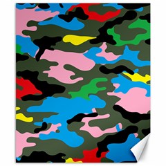 Rainbow Camouflage Canvas 8  X 10 