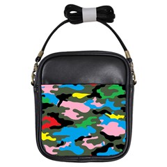 Rainbow Camouflage Girls Sling Bags