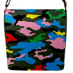 Rainbow Camouflage Flap Messenger Bag (s) by boho