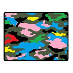 Rainbow Camouflage Double Sided Fleece Blanket (small) 