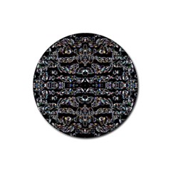 Black Diamonds Rubber Round Coaster (4 Pack) 