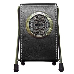 Black Diamonds Pen Holder Desk Clocks by boho