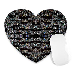 Black Diamonds Heart Mousepads by boho