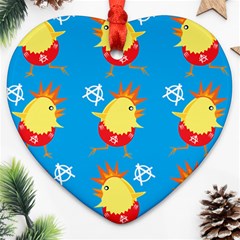 Easter Chick Ornament (heart) by boho