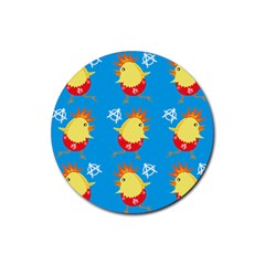 Easter Chick Rubber Round Coaster (4 Pack) 