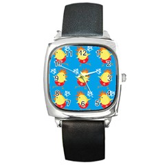 Easter Chick Square Metal Watch by boho