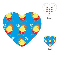 Easter Chick Playing Cards (heart)  by boho