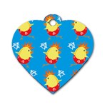 Easter Chick Dog Tag Heart (Two Sides) Front