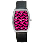 Pink Gun Barrel Style Metal Watch Front