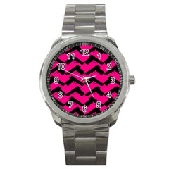 Pink Gun Sport Metal Watch