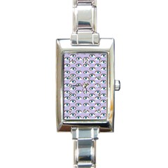 Purple Eyeballs Rectangle Italian Charm Watch by boho