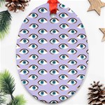 Purple Eyeballs Ornament (Oval) Front