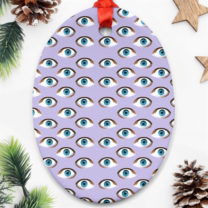 Purple Eyeballs Ornament (Oval)