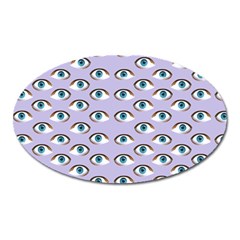 Purple Eyeballs Oval Magnet by boho