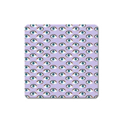 Purple Eyeballs Square Magnet by boho