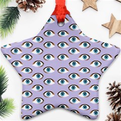 Purple Eyeballs Star Ornament (two Sides) by boho