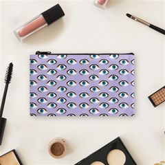 Purple Eyeballs Cosmetic Bag (small)  by boho