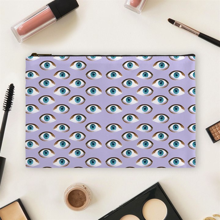 Purple Eyeballs Cosmetic Bag (Large) 