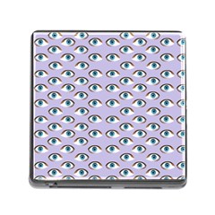 Purple Eyeballs Memory Card Reader (square) by boho