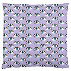 Purple Eyeballs Large Flano Cushion Case (one Side) by boho