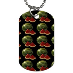 Black Watermelon Dog Tag (two Sides) by boho