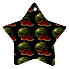 Black Watermelon Star Ornament (two Sides) by boho