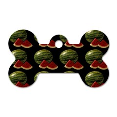 Black Watermelon Dog Tag Bone (two Sides) by boho