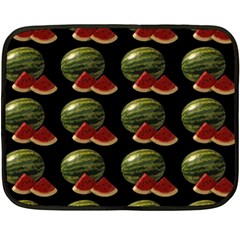 Black Watermelon Double Sided Fleece Blanket (mini)  by boho