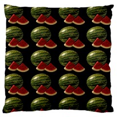 Black Watermelon Large Flano Cushion Case (one Side) by boho