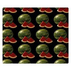 Black Watermelon Double Sided Flano Blanket (small)  by boho