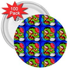 Zombies 3  Buttons (100 Pack)  by boho