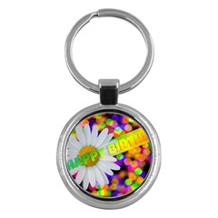 Happy Birthday Key Chains (round) 