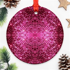 Pink Glitter Ornament (round) by boho