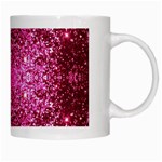 Pink Glitter White Mugs Right