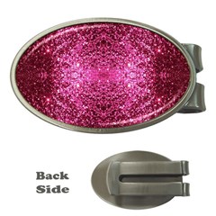 Pink Glitter Money Clips (oval)  by boho