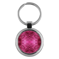 Pink Glitter Key Chains (round) 