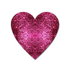 Pink Glitter Heart Magnet by boho