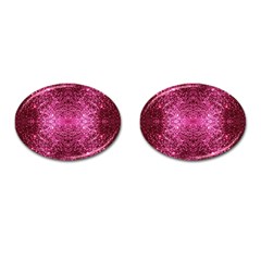 Pink Glitter Cufflinks (oval) by boho