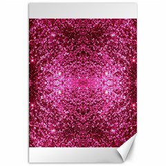 Pink Glitter Canvas 20  X 30   by boho