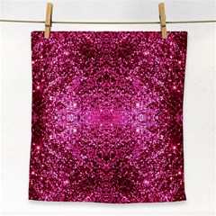 Pink Glitter Face Towel by boho