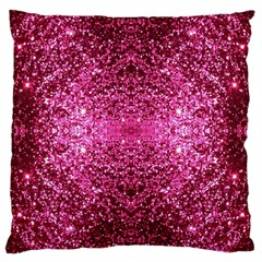 Pink Glitter Large Cushion Case (two Sides) by boho