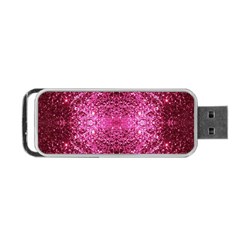 Pink Glitter Portable Usb Flash (one Side) by boho