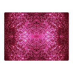 Pink Glitter Double Sided Flano Blanket (mini)  by boho