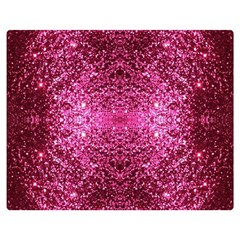 Pink Glitter Double Sided Flano Blanket (medium)  by boho