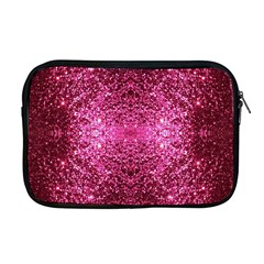 Pink Glitter Apple Macbook Pro 17  Zipper Case by boho