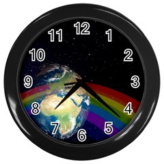 Earth Wall Clocks (black)