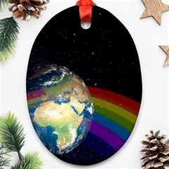 Earth Oval Ornament (two Sides) by boho