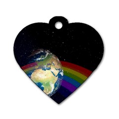 Earth Dog Tag Heart (two Sides) by boho