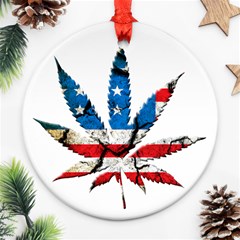 Marijuana Ornament (round)